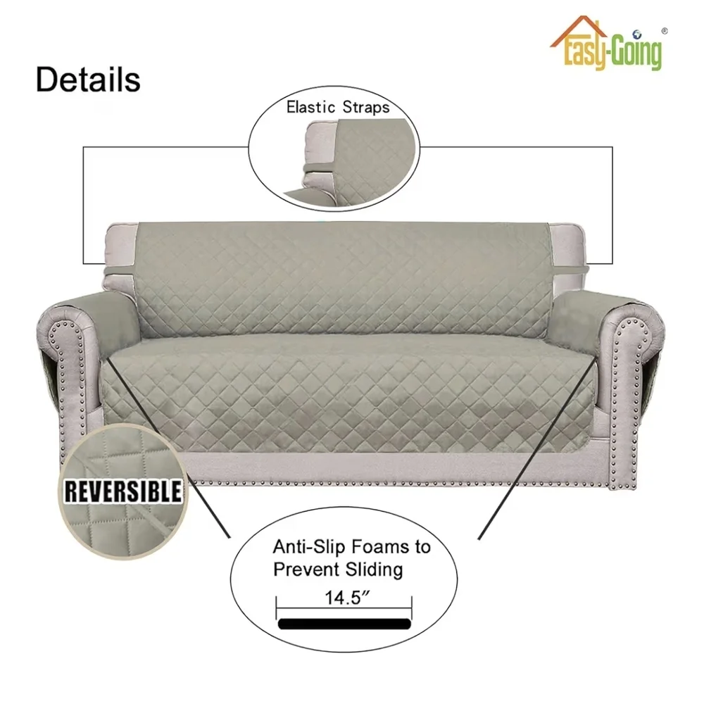 Reversible Beige Sofa Cover